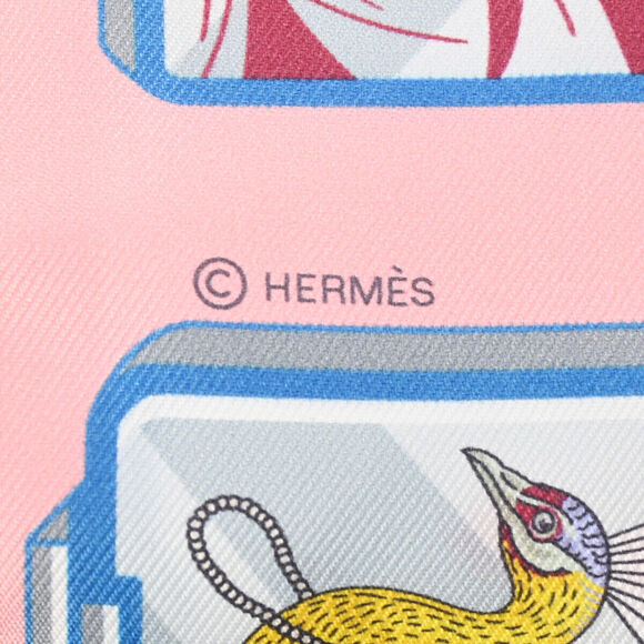 Hermes Twilly Story Pink/Multicolor #139886H27B - Picture 6 of 11